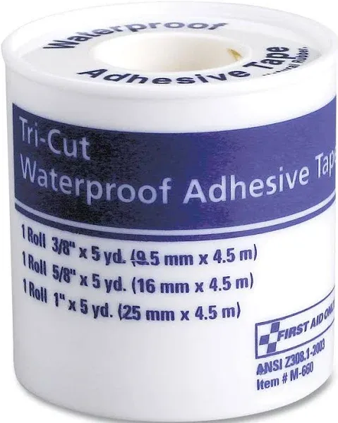 First Aid Only Tri-Cut Waterproof Adhesive Medical Tape