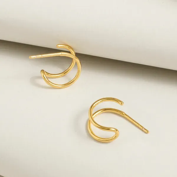 Madewell Demi-Fine Double Hoop Earrings