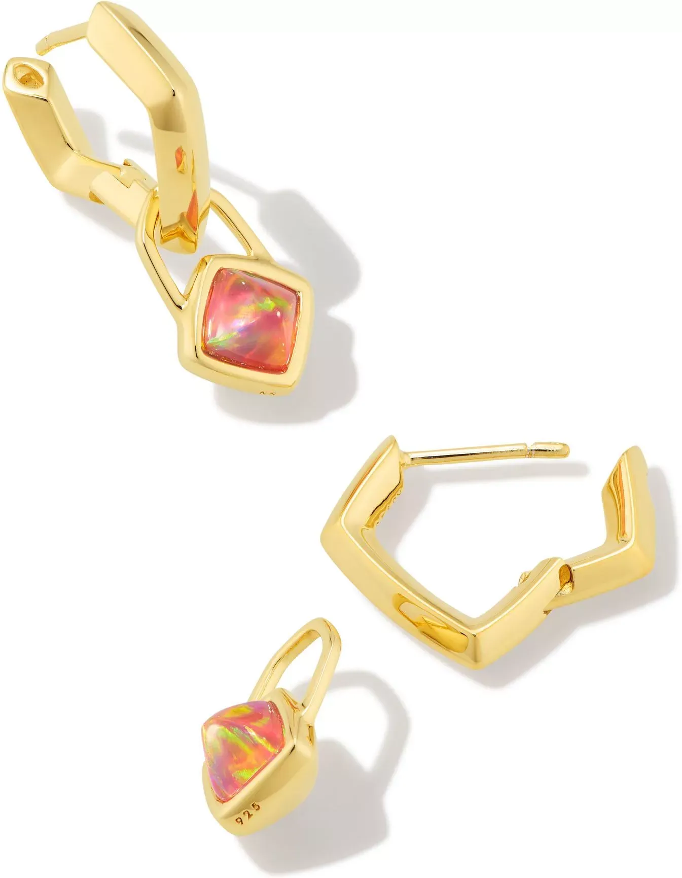 Kendra Scott Greer Convertible 18k Gold Vermeil Huggie Earrings