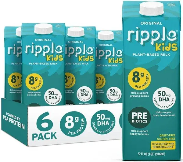 Ripple Kids Shelf-Stable Non-Dairy Milk 6-Pack