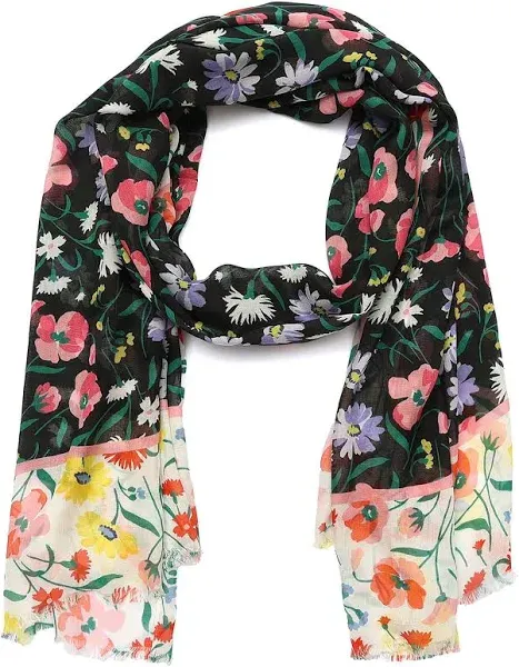 Kate Spade New York Women's Spring Bouquet Oblong Scarf