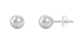 14K Yellow Gold High Polish Ball Stud Earrings
