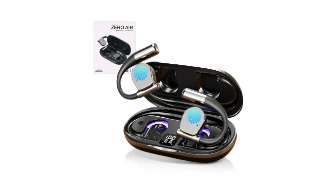 Real Time Language Translator Earbuds, AI Language Translator Earphone 3-in-1 Accents & Long Battery Life Translation Earbuds TWS, OWS Real-Time 3-in-1 Translation Earbuds 144 Languages (Black)