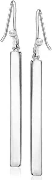 Sterling Silver Linear Bar Drop Earrings