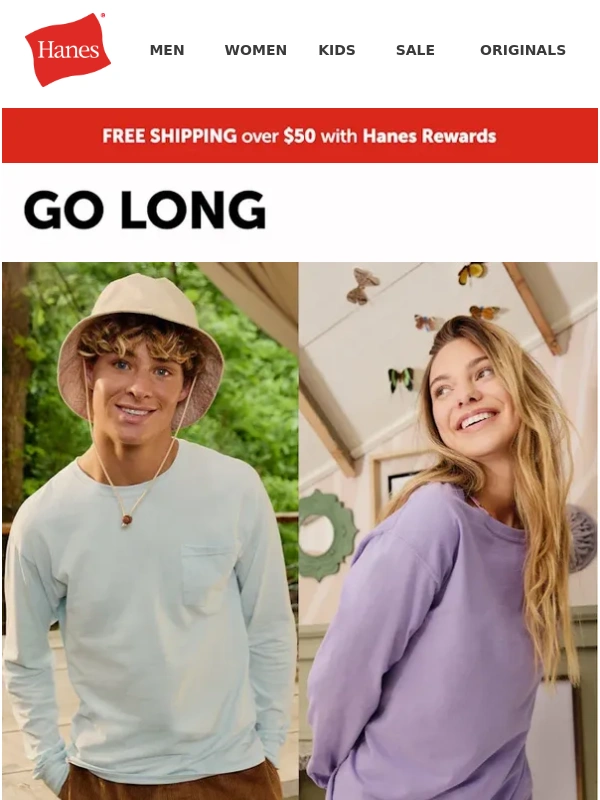 Hanes - ? Kick Off Fall with Long-Sleeve Tees