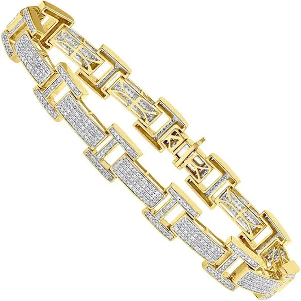 14K Yellow Gold 4ct Diamond Bracelet