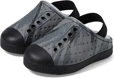 Native Shoes Toddlers' Jefferson French Terry Breathable Shoes (Gravity Grey Marble/Jiffy Black) $16 + Free Shipping w/ Prime or on $35+