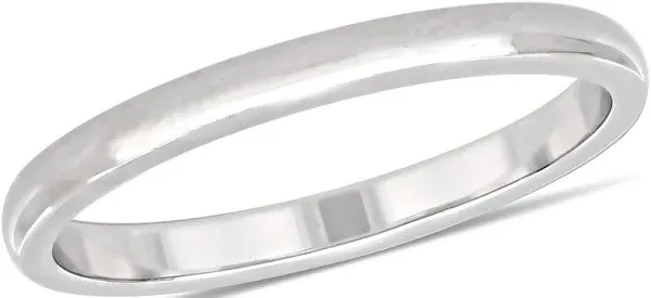 Miadora 10K White Gold Ladies Wedding Band