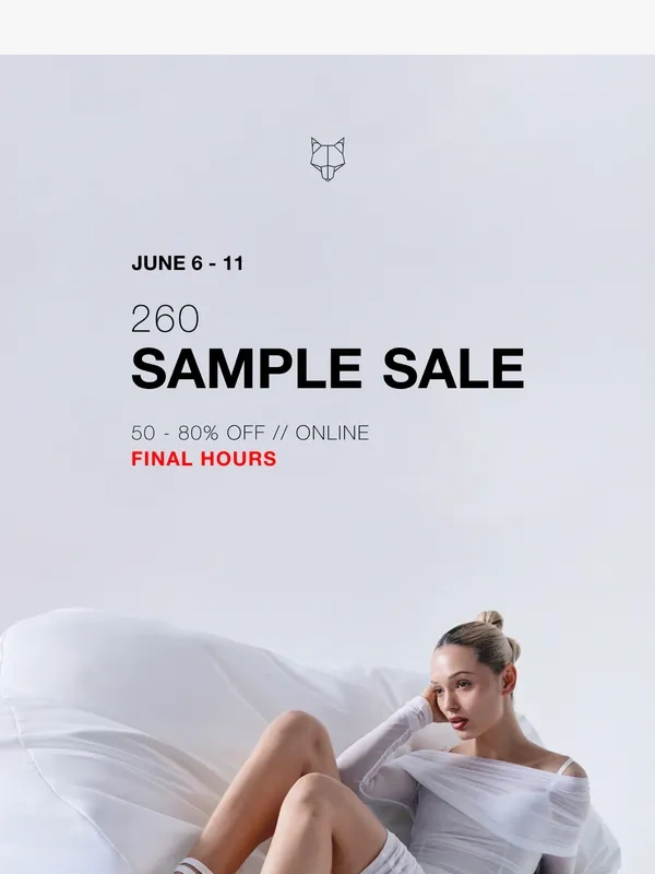Naked Wolfe - Sample Sale Ends Tomorrow!