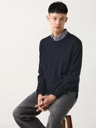 Uniqlo 100% Merino Crew Neck Jumper