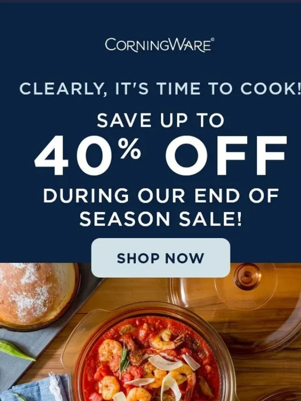 Corningware - Cook up some magic! This sale is sizzling with amazing savings ?