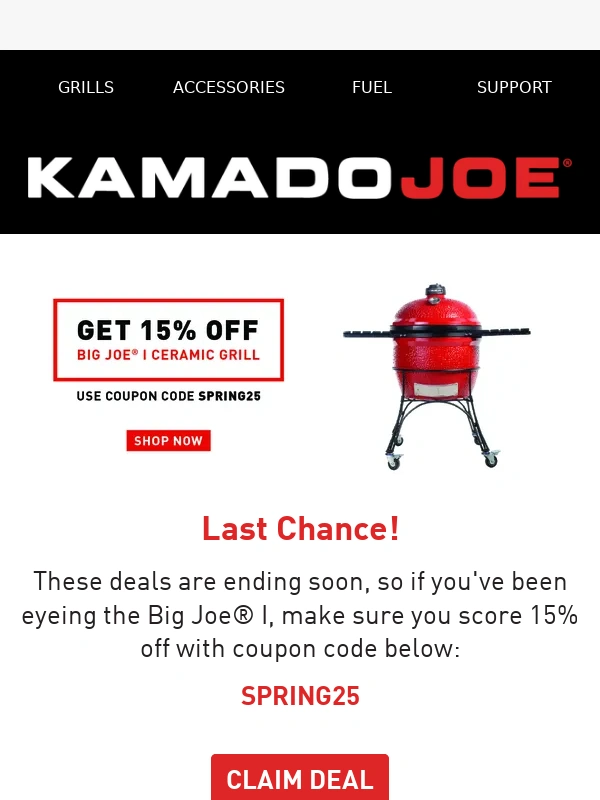 Kamado Joe - 15% Off Deal Ends Soon! ?