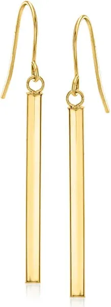 14kt Yellow Gold Linear Drop Earrings