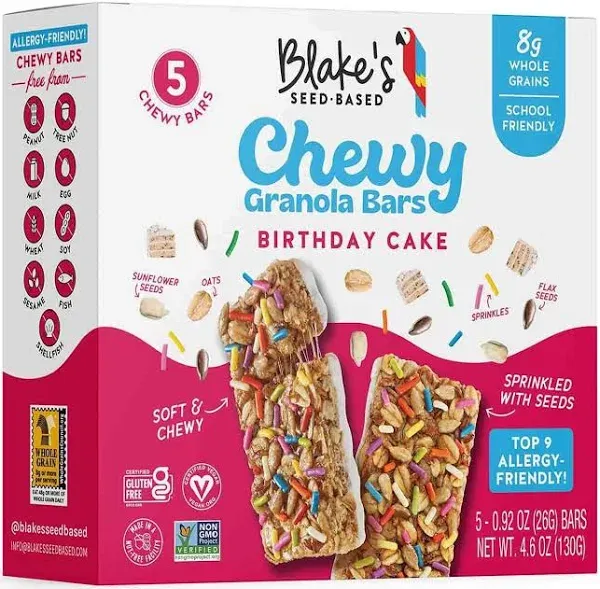 Blake's Seed Based Birthday Cake Chewy Granola Bars