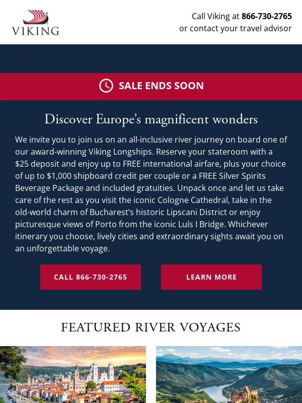 Viking Cruises - Save up to $2,000 per couple on European river voyages