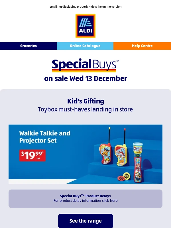 ALDI Liquor - On sale Wed 13 Dec - Kid's Gifting & Entertainment Essentials