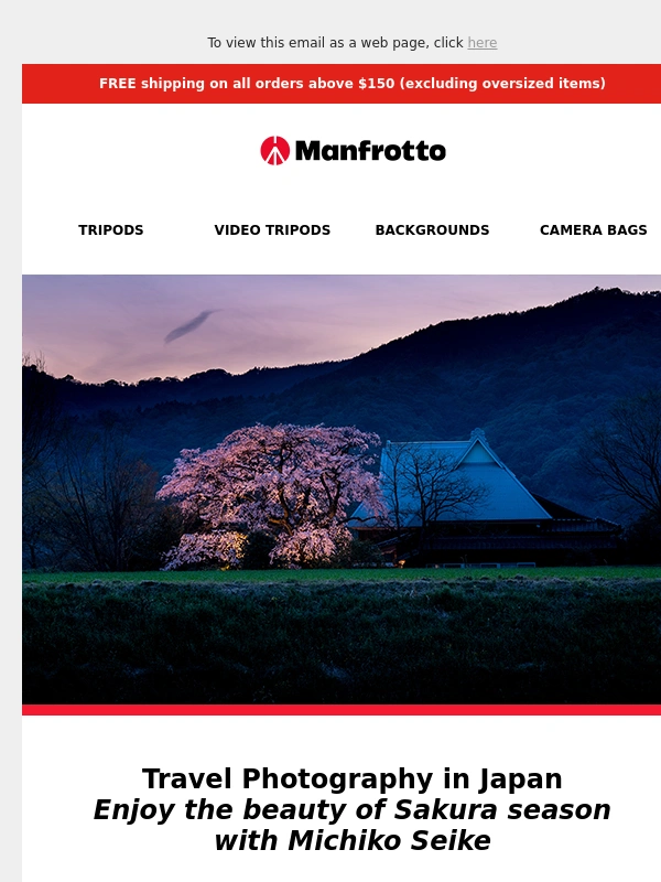 Manfrotto - Discover the Magic of Sakura Season in Japan