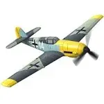 Eachine BF109 V2 2.4GHz 4CH 400mm Wingspan 6-Axis One-Key U-Turn Aerobatic Xpilot Stabilization System EPP Mini RC Airplane BNF/RTF for Beginner - Camouflage Grau BNF Zwei Batterien