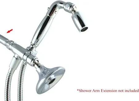 High Sierra Showerheads High Sierras All Metal Shower Head/Handheld Shower Combo. 3 Way Shower Head Combo with Handheld Features The Half Dome Shower