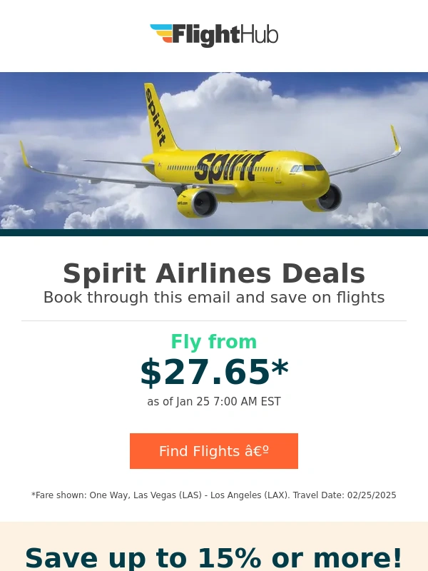 FlightHub - ✈ Spirit Airlines from $27.65!