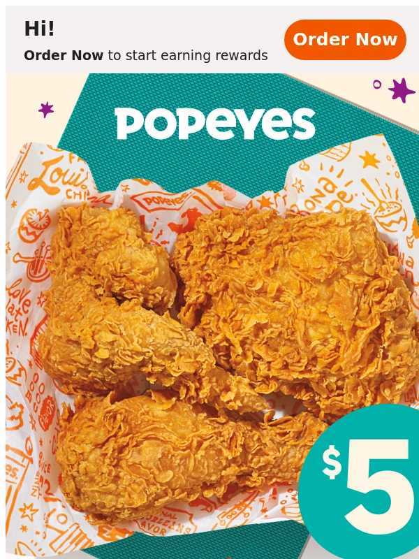 Popeyes - ?? Popeyes $5 Value Meal