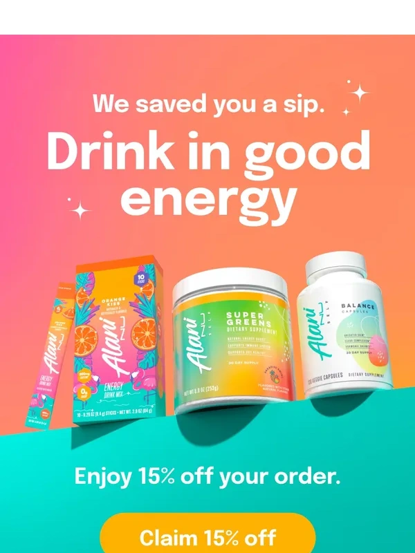 Alani Nu - Save 15% on your first order