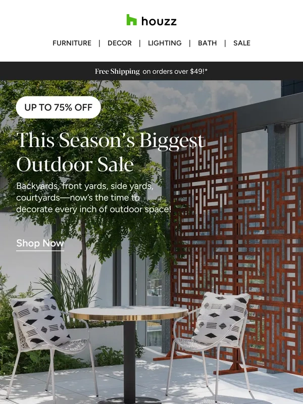 Houzz - ?️ Our biggest outdoor sale of the season!