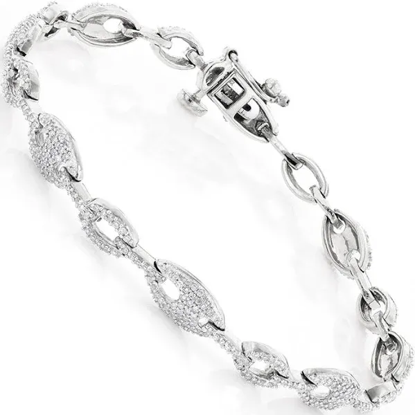 Pave 14K Yellow Gold Diamond Bracelet (1.1ct)