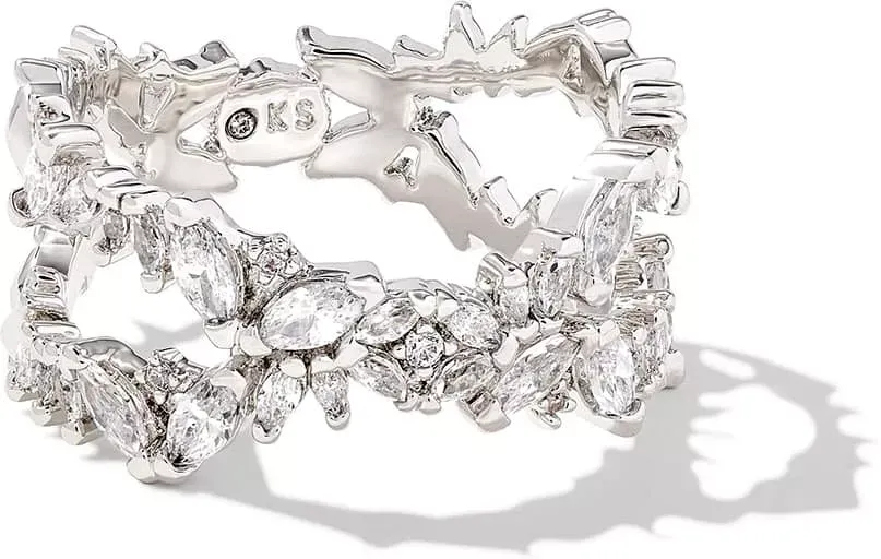 Kendra Scott Rosalie Silver Double Band Ring