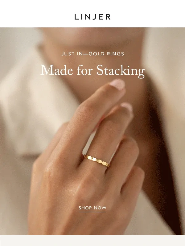 Linjer - JUST IN: Gold Vermeil Rings ?