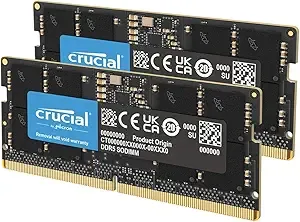 Crucial 96GB DDR5 RAM, 5600MHz (or 5200MHz or 4800MHz) Laptop Memory Kit, SODIMM 262-Pin, Compatible with 13th Gen Intel Core and AMD Ryzen 6000 - CT2K48G56C46S5