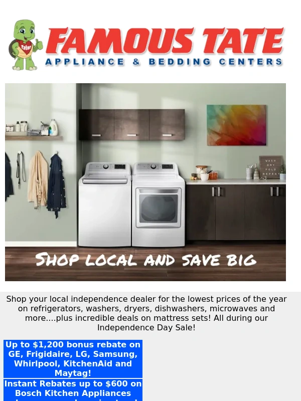 Famous Tate - Celebrate freedom with unbeatable deals from your indie dealer this Independence Day!