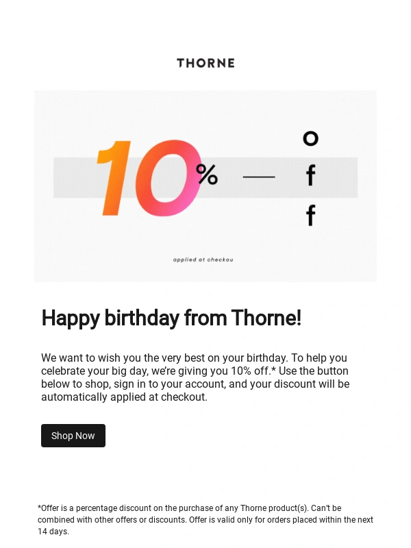 Thorne Research - Happy birthday,!