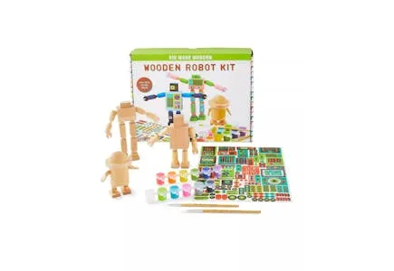 Kid Made Modern Wooden Robot Craft Kit