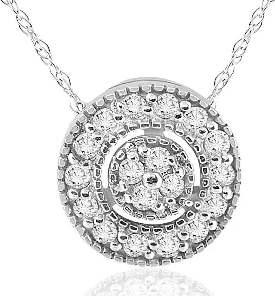 Pompeii3 1/4ct Diamond Pave Halo Pendant in 14K White Gold