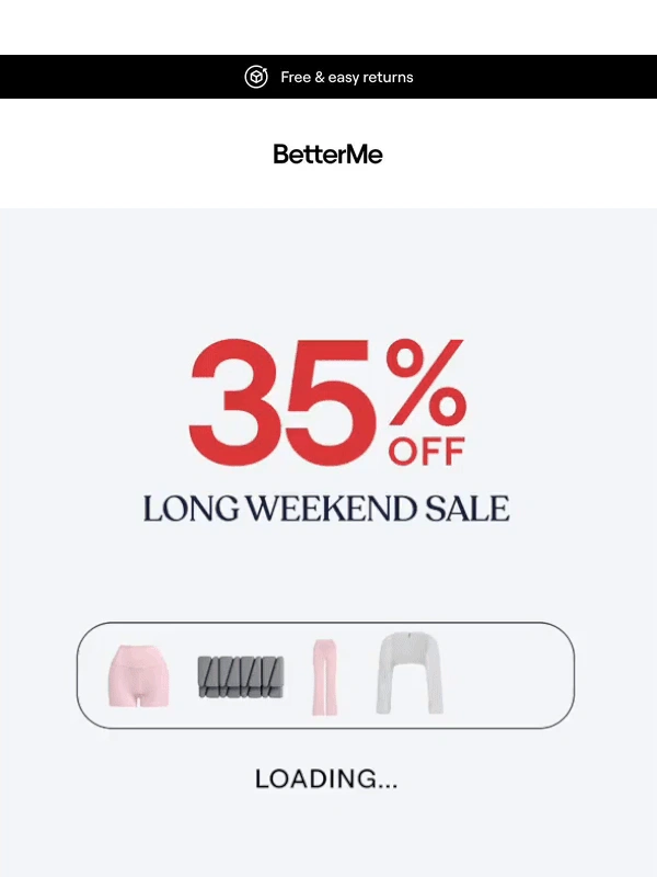 Betterme - Long Weekend Sale Activated