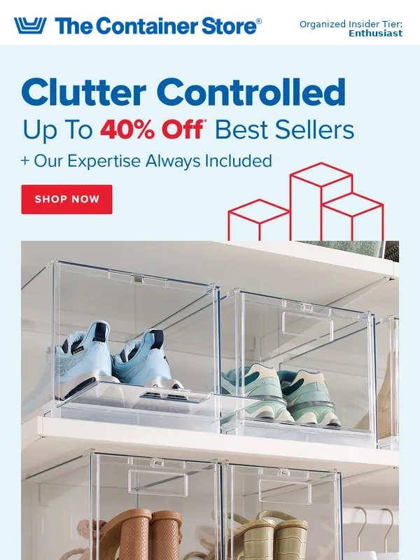 The Container Store - 5-STAR Shoe Storage ⭐️⭐️⭐️⭐️⭐️