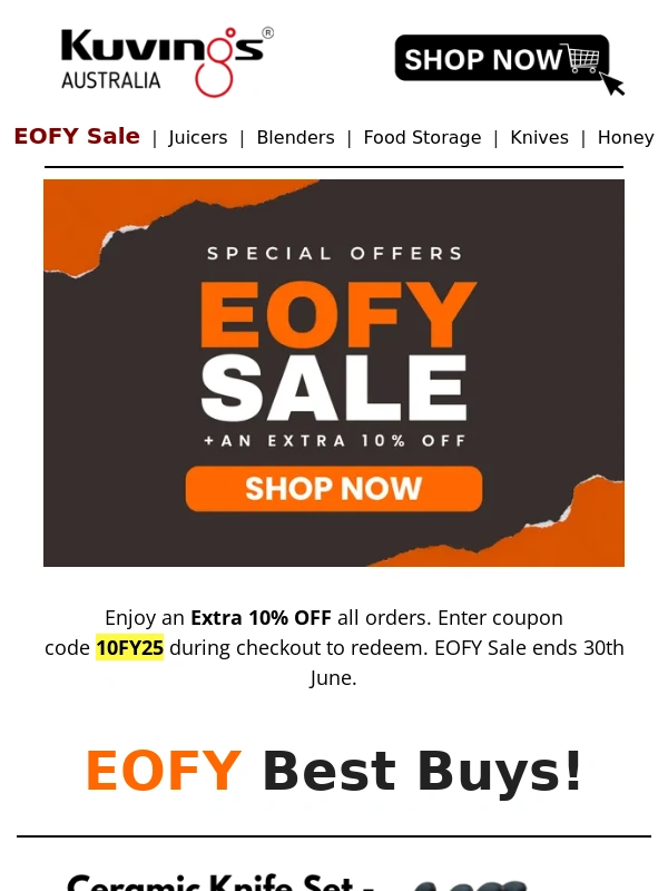 Kuvings - EOFY Mega Sale! Extra 10% Off With Code 10FY25 ✅