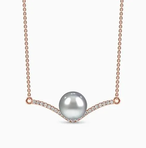 "Twinkling Tryst" 7.5-8.0mm Freshwater Pearl Necklace