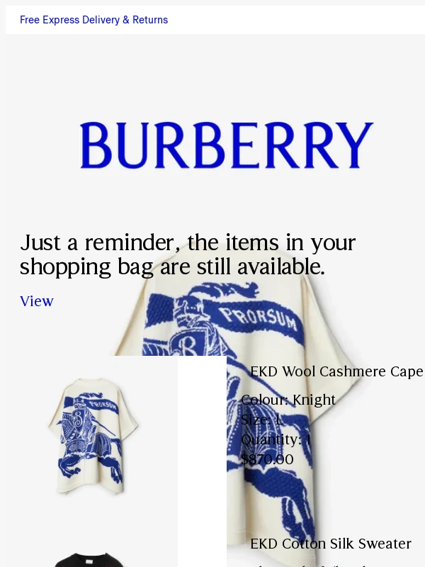 Burberry - There's still time