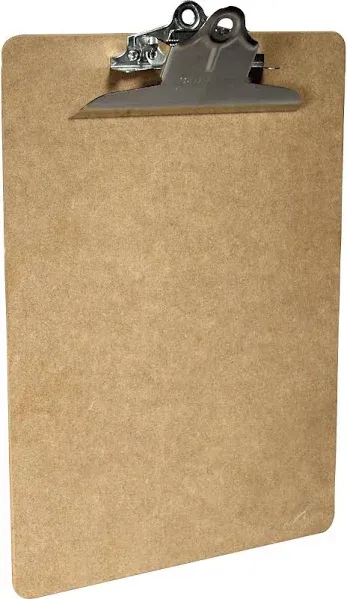 Saunders Brown Hardboard Clipboard