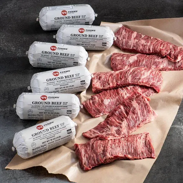 44 Farms Skirt Steak & Ground Beef Bundle