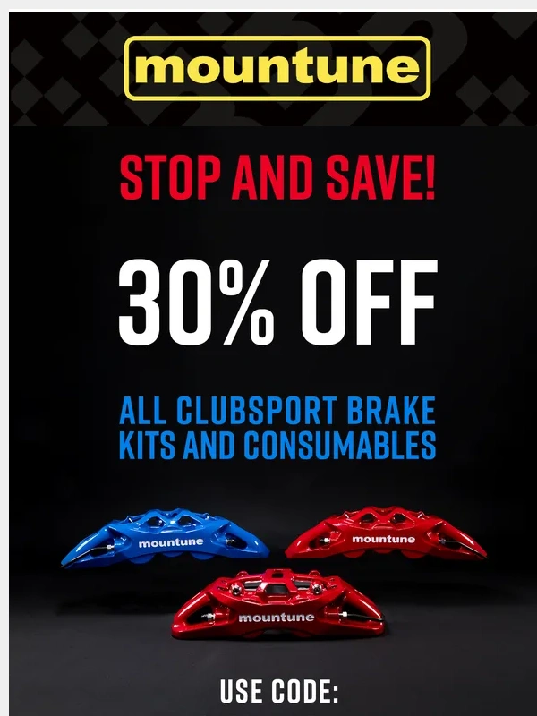 Mountune - STOP and save 30% on all Clubsport brake upgrades