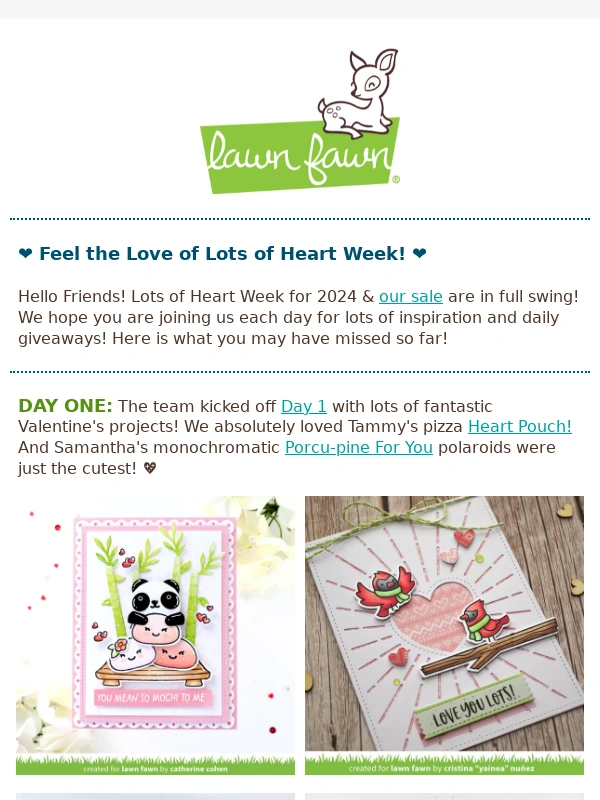 Lawn Fawn - Lots of Love Sale Ends Today! ❤️