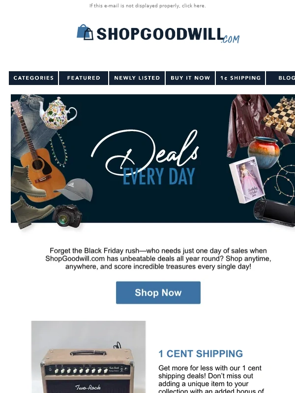 Goodwill - Forget Black Friday! Get Daily Deals at ShopGoodwill