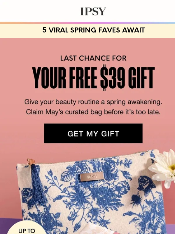 Ipsy - Yay! You have a Free Gift waiting