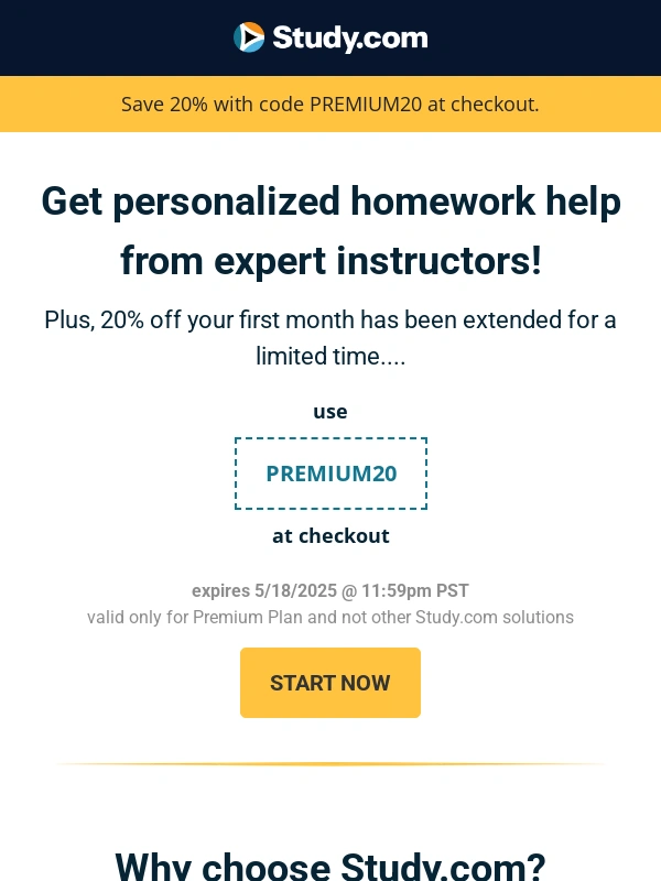 Study.com - Unlock your learning potential ?️