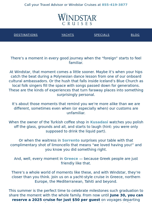 Windstar Cruises - If You Want to Understand a Place,Start With This