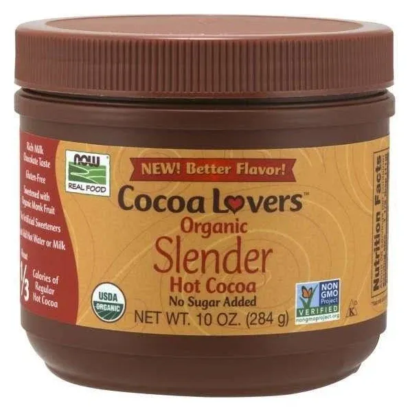 Now Foods Organic Cocoa Lovers Slender Hot Cocoa