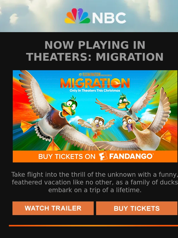 NBC - MIGRATION: Tickets On Sale Now ??